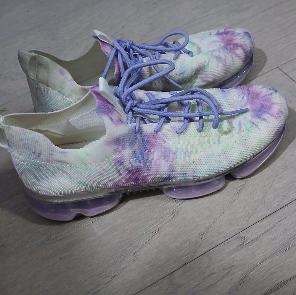 Purple & Blue tye dye Tennies Shoes